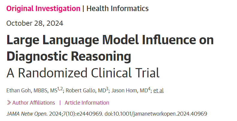 【新进展】诊断能力：大语言模型LLM>LLM+医生>医生？-JieYingAI捷鹰AI