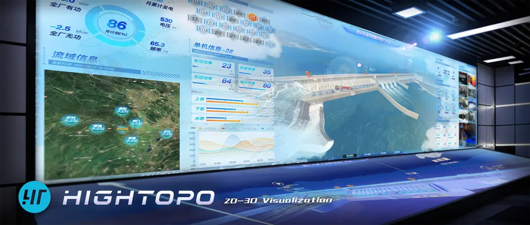 图扑数字孪生水电站,水力发电可视化运维-JieYingAI捷鹰AI