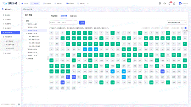 P2_5 IP地址管理_现网详情(方块视图_按分配使用查看)