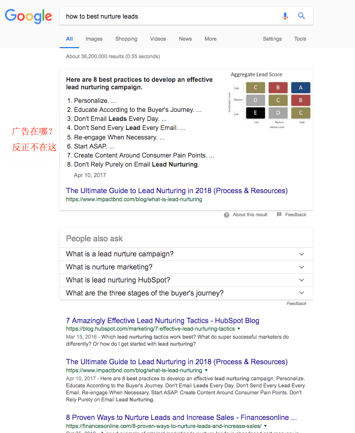 信息型关键词谷歌排名