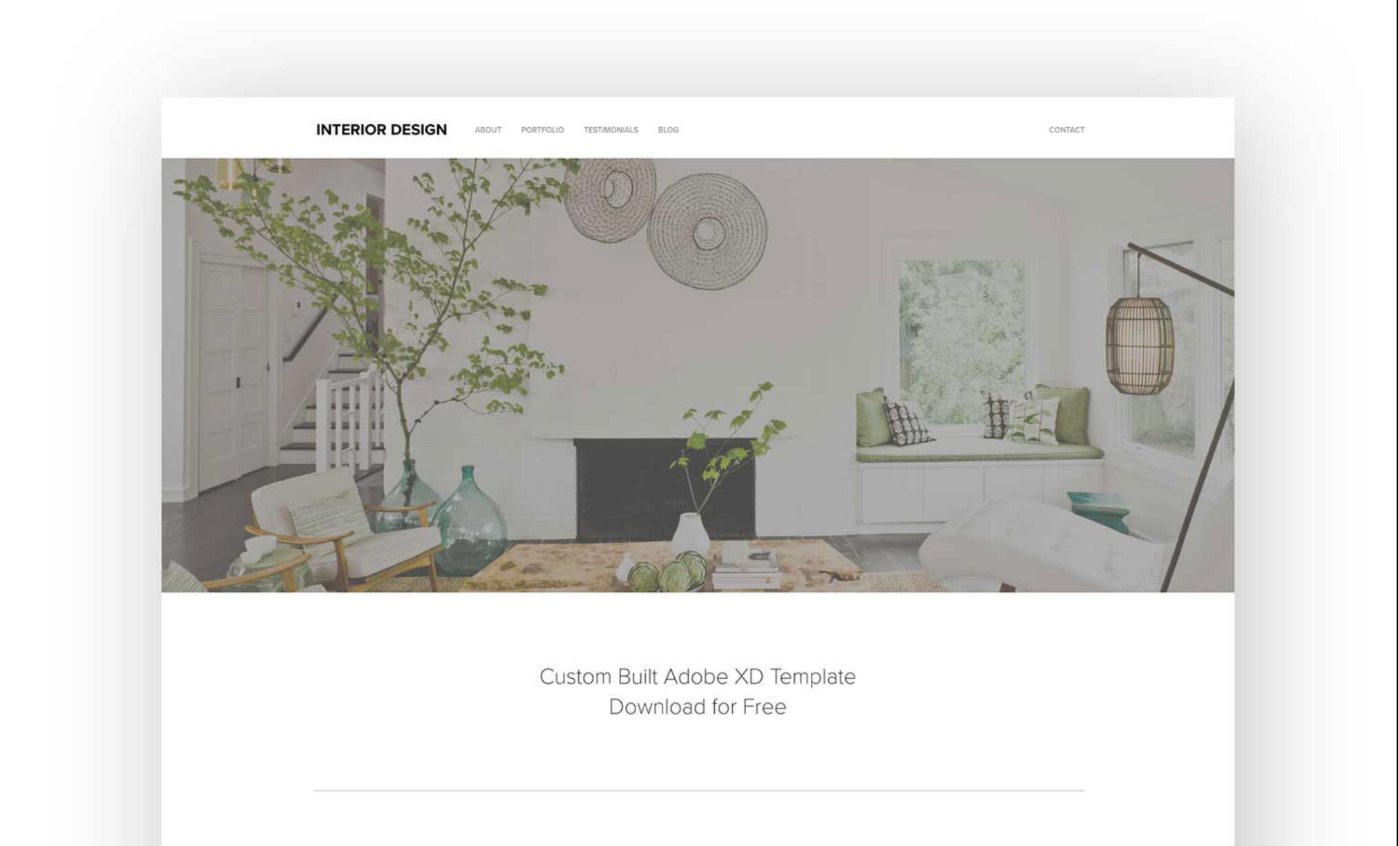 AdobeXD 网页模板