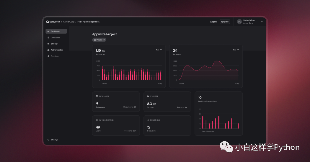 一个快速开发Web应用、移动应用和Flutter应用的通用后端平台：Appwrite-JieYingAI捷鹰AI